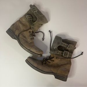 ALLSAINTS Dasami distressed Combat Boots. Size 37 (6)